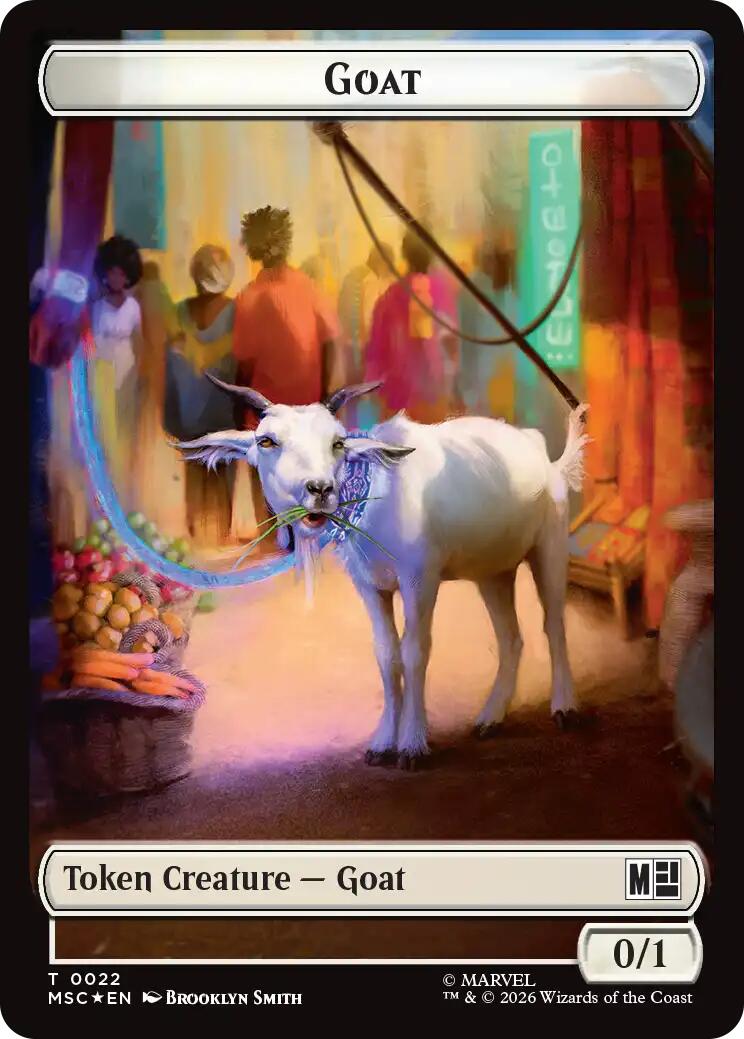 Goat // Soldier Double-Sided Token (Surge Foil) [Marvel Super Heroes Commander Tokens] | Exor Games Summserside