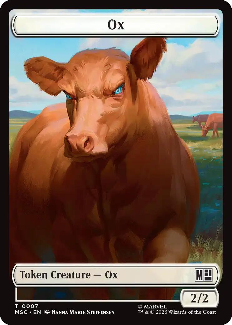 Ox // Vibranium Double-Sided Token [Marvel Super Heroes Commander Tokens] | Exor Games Summserside