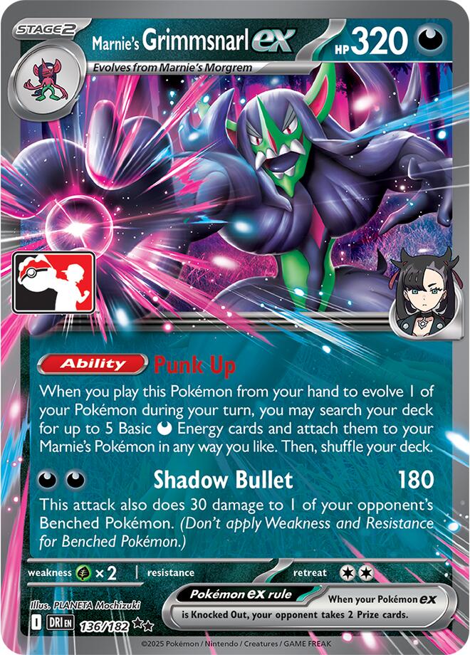 Marnie's Grimmsnarl ex (136/182) [Prize Pack Series Nine] | Exor Games Summserside