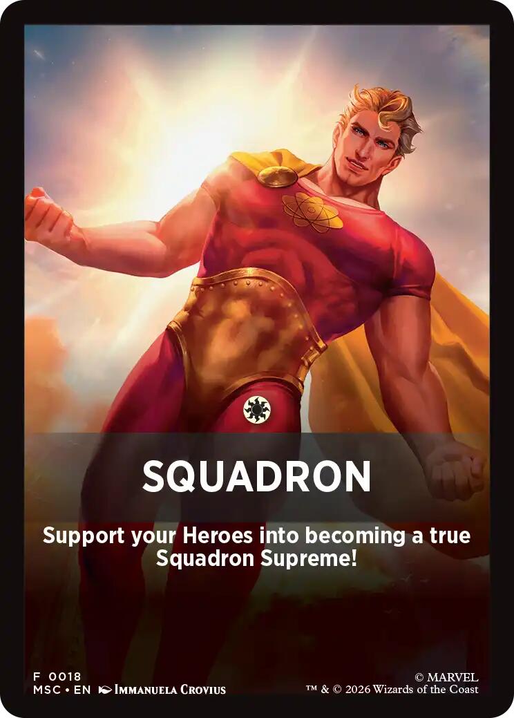 Squandron Theme Card [Marvel Super Heroes Commander] | Exor Games Summserside