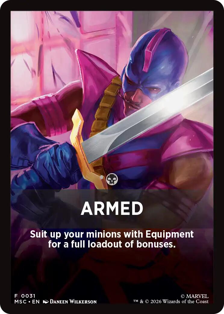 Armed Theme Card [Marvel Super Heroes Commander] | Exor Games Summserside