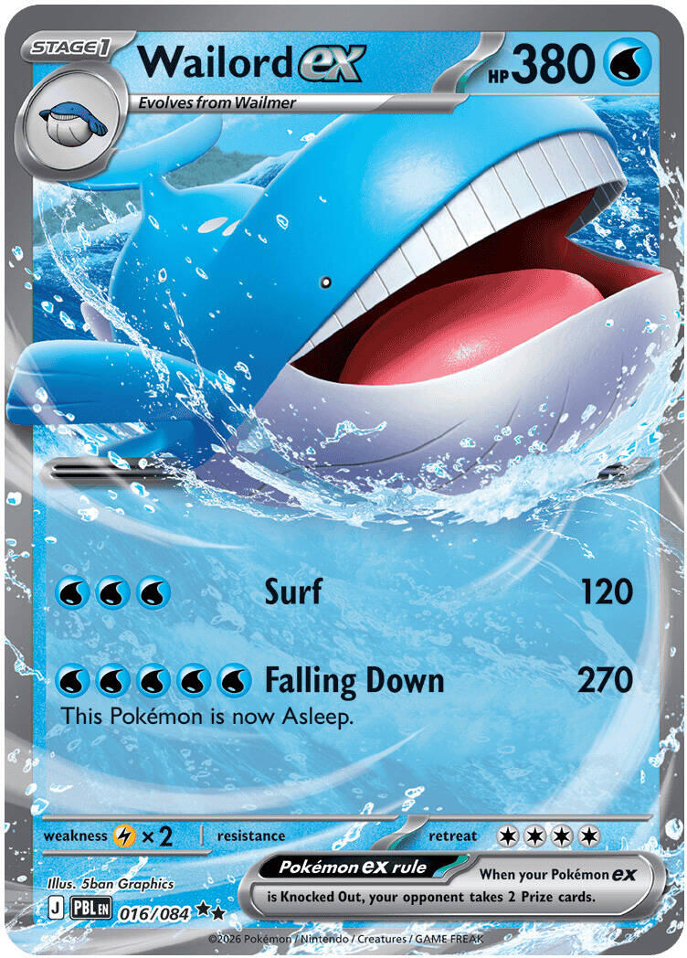 Wailord ex (016/084) [Mega Evolution: Pitch Black] | Exor Games Summserside