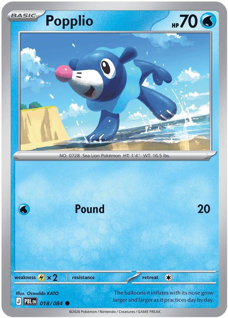 Popplio (018/084) [Mega Evolution: Pitch Black] | Exor Games Summserside