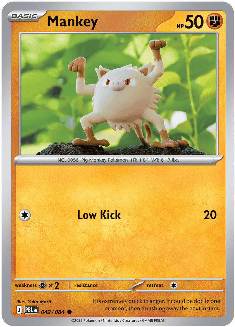 Mankey (042/084) [Mega Evolution: Pitch Black] | Exor Games Summserside