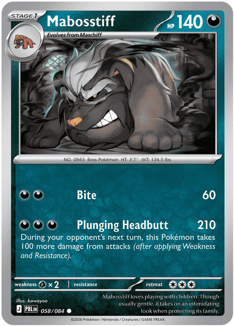 Mabosstiff (058/084) [Mega Evolution: Pitch Black] | Exor Games Summserside
