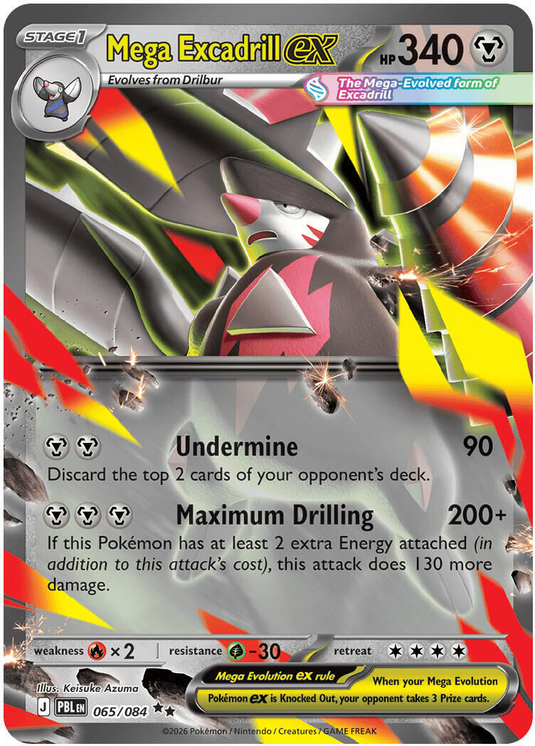 Mega Excadrill ex (065/084) [Mega Evolution: Pitch Black] | Exor Games Summserside