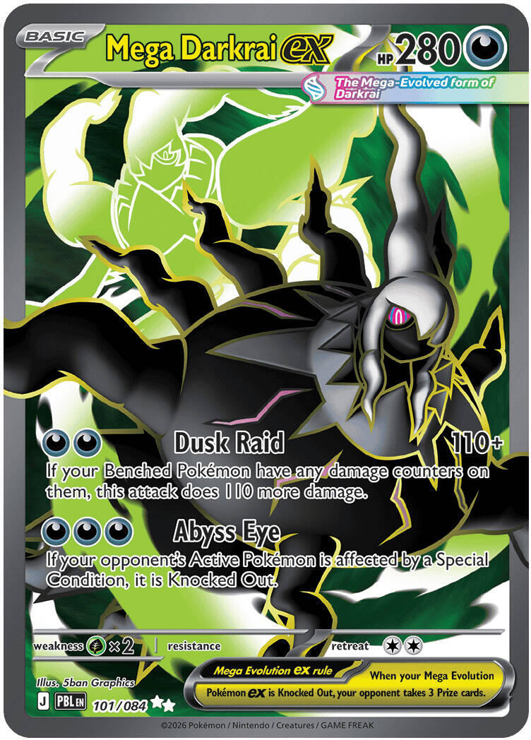 Mega Darkrai ex (101/084) [Mega Evolution: Pitch Black] | Exor Games Summserside