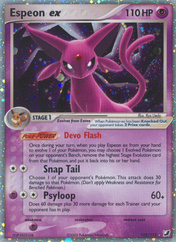 Espeon ex (102/115) [EX: Unseen Forces] | Exor Games Summserside