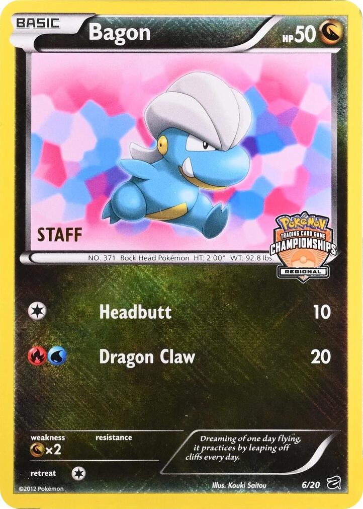 Bagon (006/020) - 6/20 (Regional Championships) [Staff] [League & Championship Cards] | Exor Games Summserside