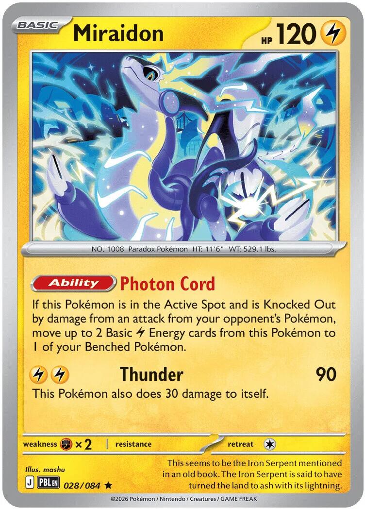 Miraidon (028/084) (Deck Exclusive) [Mega Evolution: Pitch Black] | Exor Games Summserside