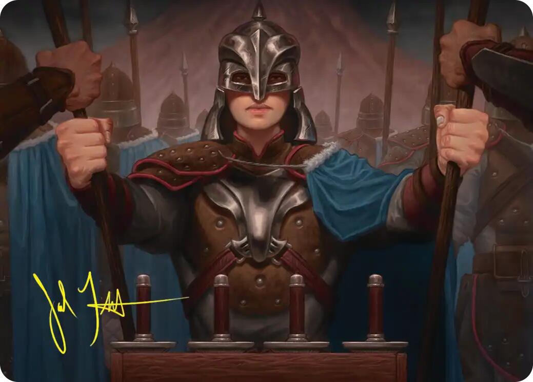 Bard's Attendant Art Card (Gold-Stamped Signature) [The Hobbit Art Series] | Exor Games Summserside