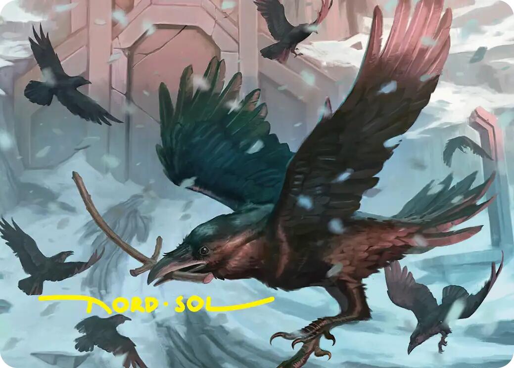 Ravenhill Flock Art Card (Gold-Stamped Signature) [The Hobbit Art Series] | Exor Games Summserside