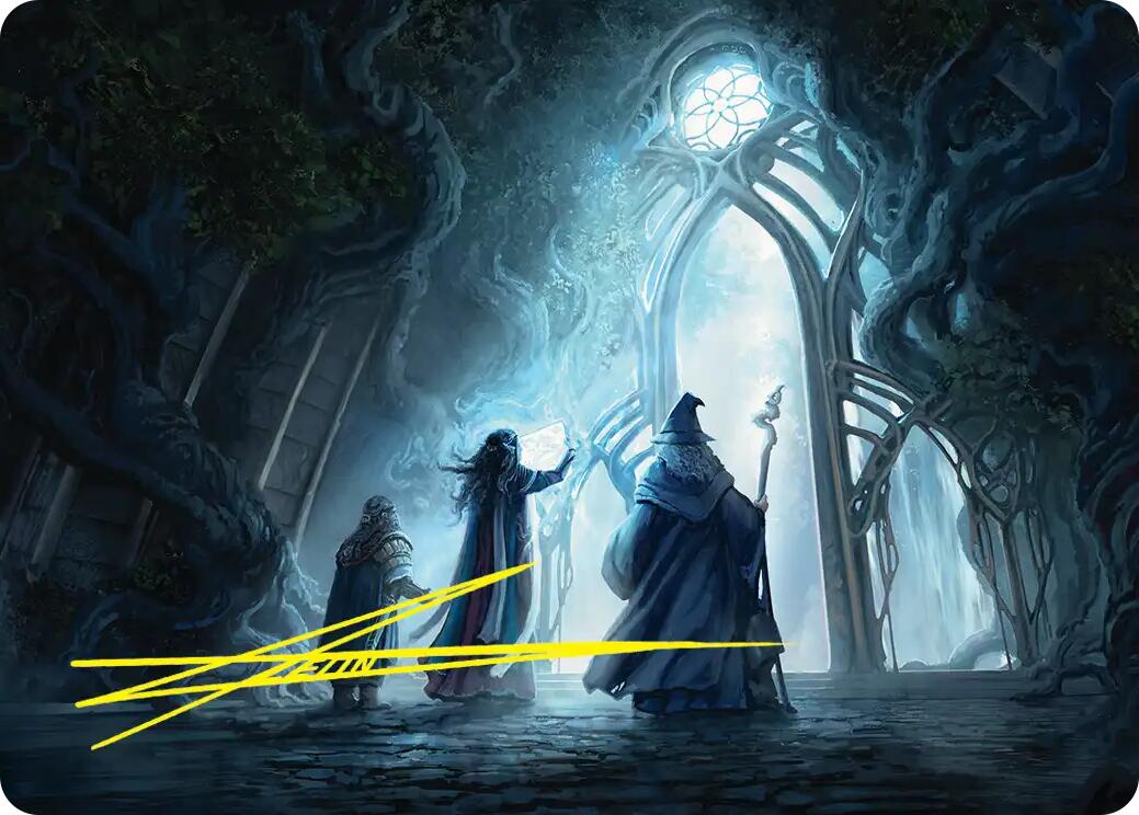 Uncover the Moon-Letters Art Card (Gold-Stamped Signature) [The Hobbit Art Series] | Exor Games Summserside