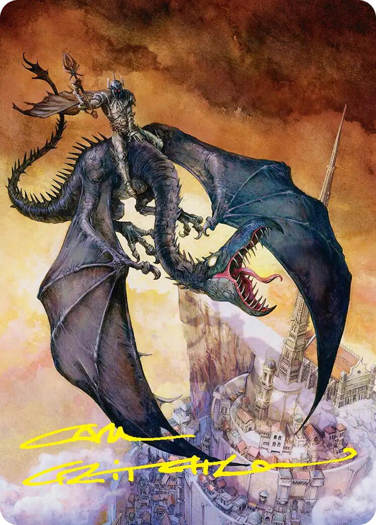 Witch-king, Bringer of Ruin Art Card (Gold-Stamped Signature) [The Hobbit Art Series] | Exor Games Summserside