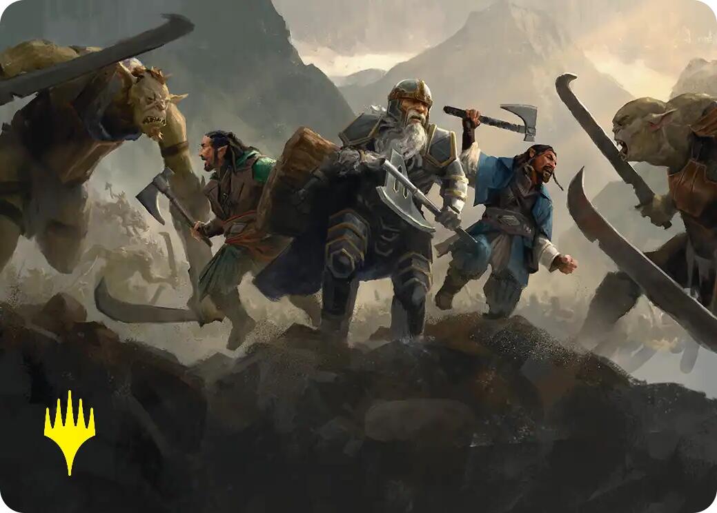 Struggle of Howling Steel Art Card (Gold-Stamped) [The Hobbit Art Series] | Exor Games Summserside