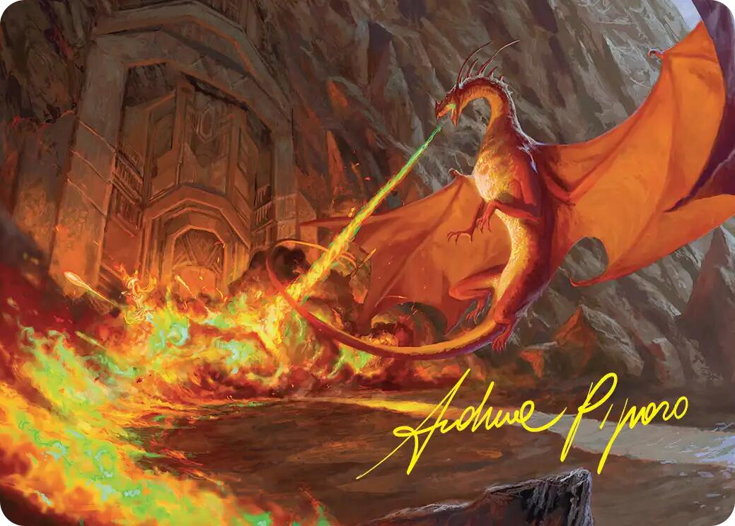 Smaug's Fury Art Card (Gold-Stamped Signature) [The Hobbit Art Series] | Exor Games Summserside
