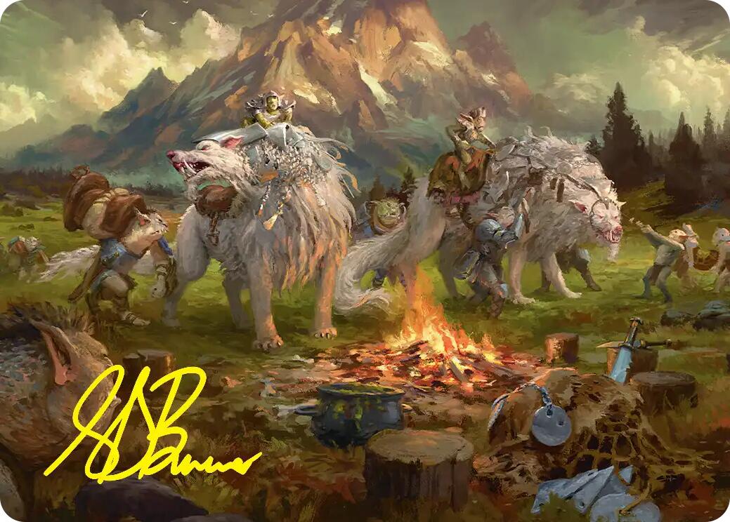 Mount Gundabad Mobilizes Art Card (Gold-Stamped Signature) [The Hobbit Art Series] | Exor Games Summserside