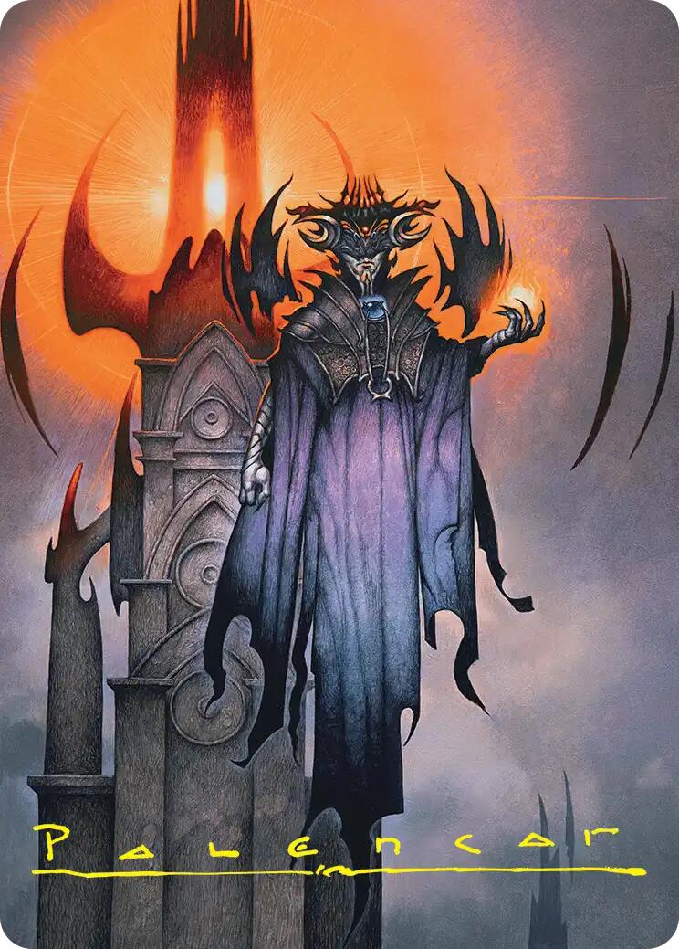 Sauron, the Lidless Eye Art Card (Gold-Stamped Signature) [The Hobbit Art Series] | Exor Games Summserside