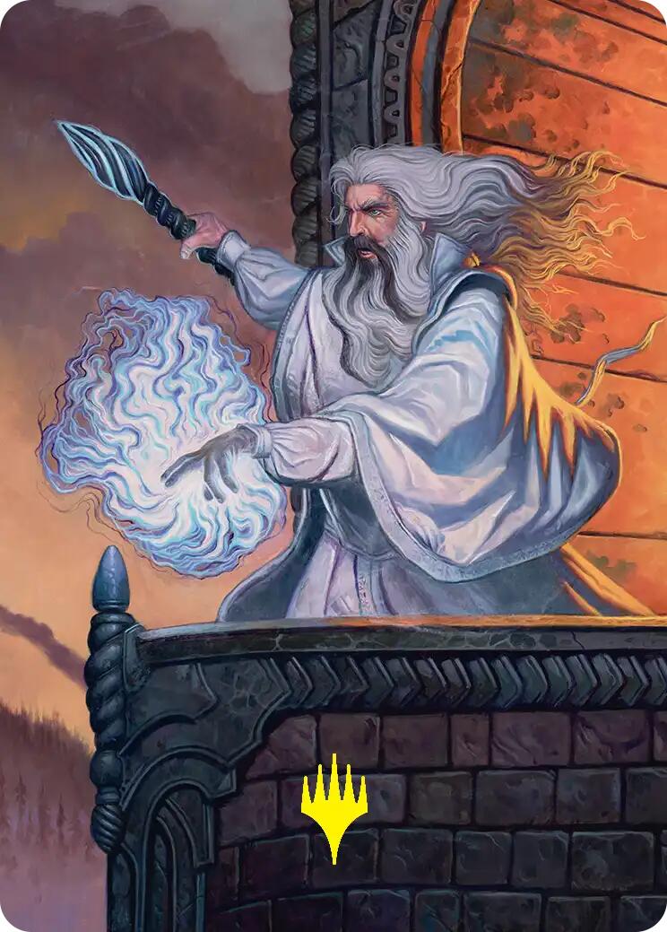 Saruman of Many Colors Art Card (Gold-Stamped) [The Hobbit Art Series] | Exor Games Summserside