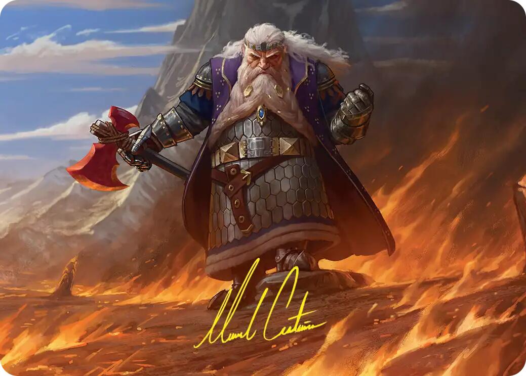 Dain of the Ancient Halls Art Card (Gold-Stamped Signature) [The Hobbit Art Series] | Exor Games Summserside