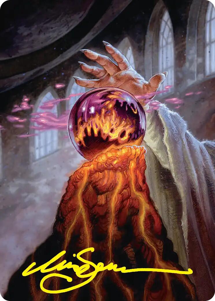 Palantir of Orthanc Art Card (Gold-Stamped Signature) [The Hobbit Art Series] | Exor Games Summserside
