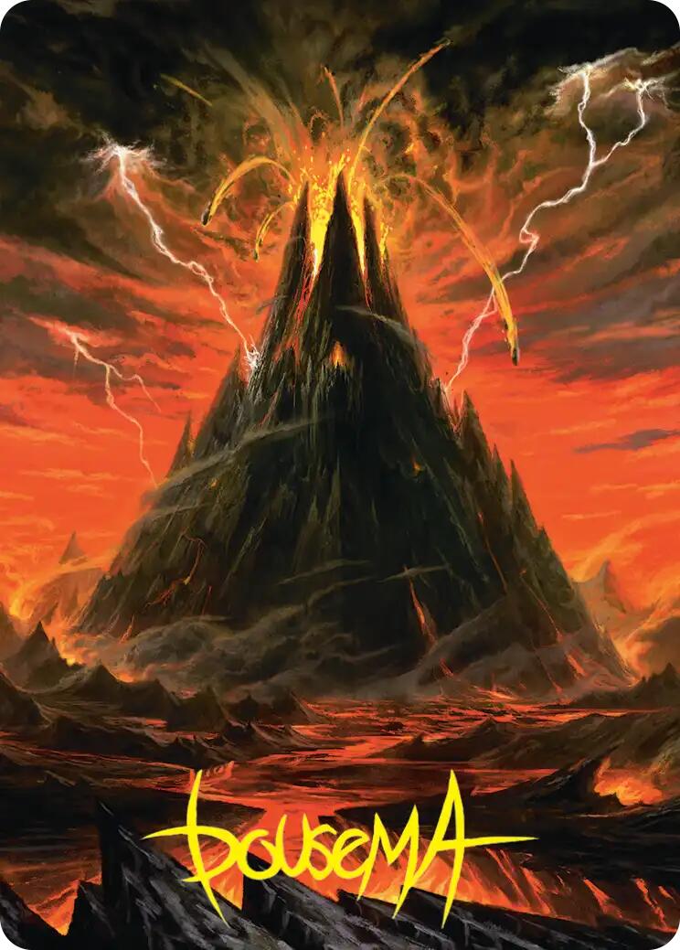 Mount Doom Art Card (Gold-Stamped Signature) [The Hobbit Art Series] | Exor Games Summserside
