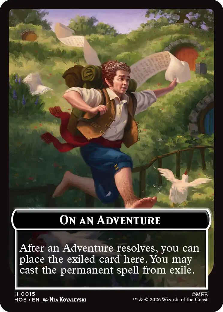 On an Adventure // Enduring Story Double Sided Token [The Hobbit Tokens] | Exor Games Summserside