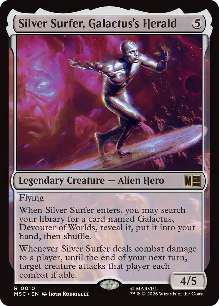 Silver Surfer, Galactus's Herald (Surge Foil) [Marvel Super Heroes Commander] | Exor Games Summserside