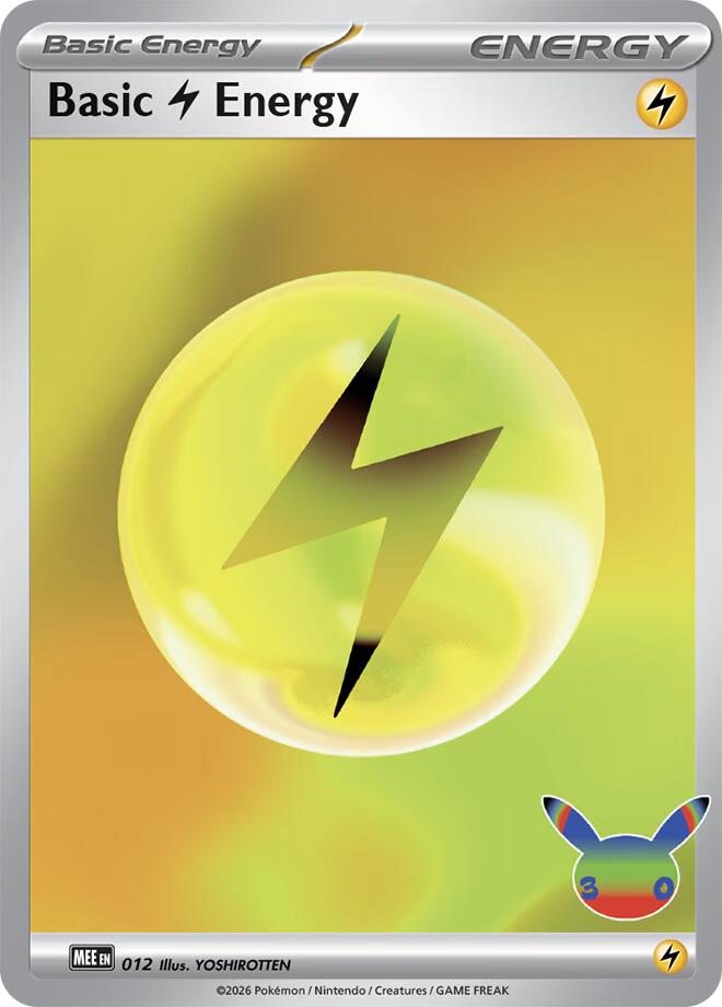 Basic Lightning Energy (012) (30th Celebration) [Mega Evolution Energies] | Exor Games Summserside