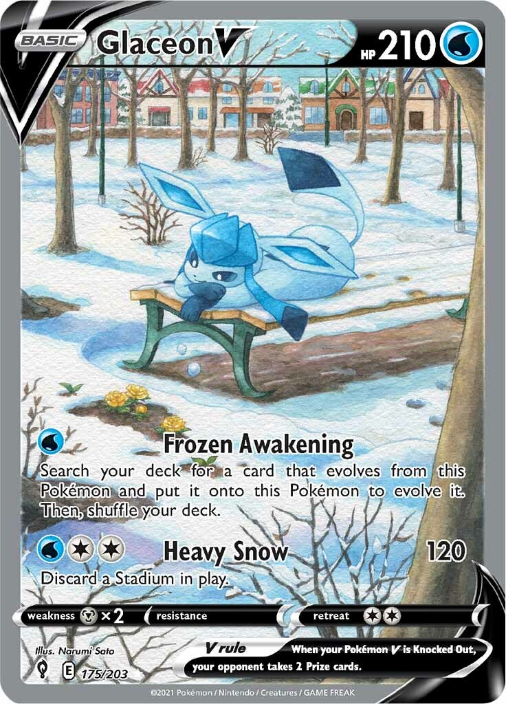 Glaceon V (175/203) [Sword & Shield: Evolving Skies] | Exor Games Summserside