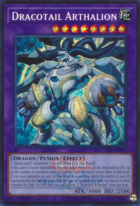 Dracotail Arthalion (Emblazoned Secret Rare) [26LP-EN003] Secret Rare | Exor Games Summserside