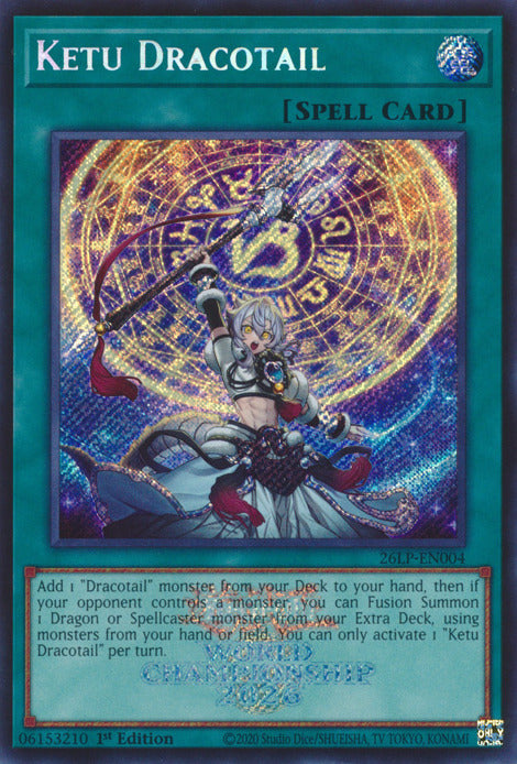 Ketu Dracotail (Emblazoned Secret Rare) [26LP-EN004] Secret Rare | Exor Games Summserside