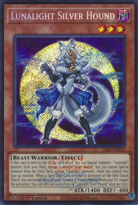 Lunalight Silver Hound (Emblazoned Secret Rare) [26LP-EN012] Secret Rare | Exor Games Summserside