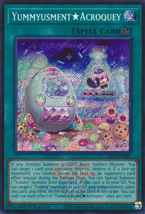 YummyusmentAcroquey (Emblazoned Secret Rare) [26LP-EN007] Secret Rare | Exor Games Summserside