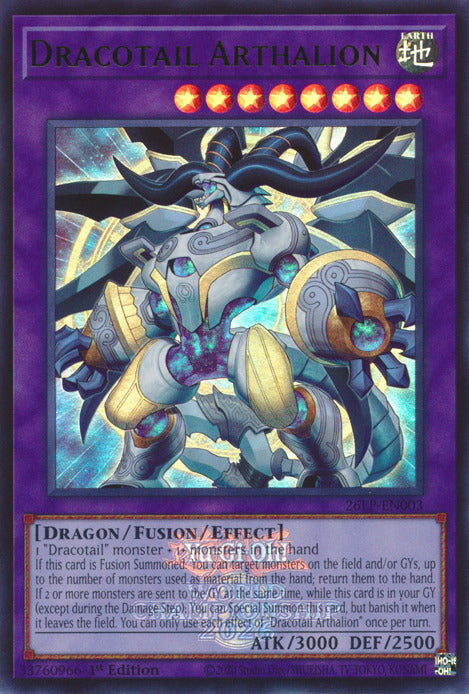 Dracotail Arthalion (Emblazoned) [26LP-EN003] Ultra Rare | Exor Games Summserside