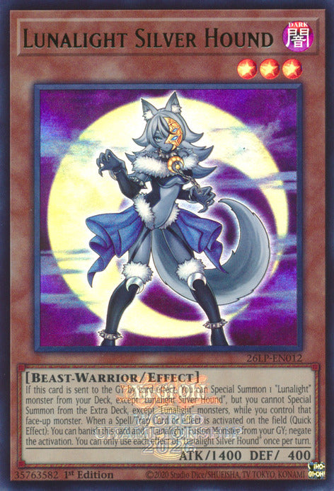 Lunalight Silver Hound (Emblazoned) [26LP-EN012] Ultra Rare | Exor Games Summserside