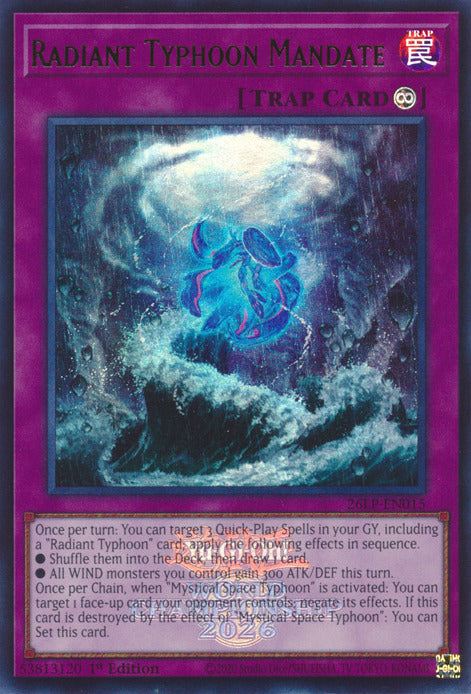 Radiant Typhoon Mandate (Emblazoned) [26LP-EN015] Ultra Rare | Exor Games Summserside