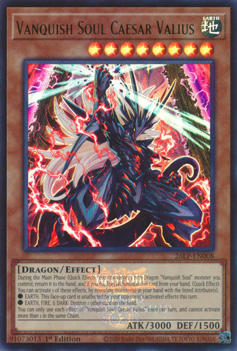 Vanquish Soul Caesar Valius (Emblazoned) [26LP-EN008] Ultra Rare | Exor Games Summserside