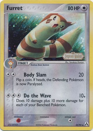 Furret (33/92) (Stamped) [EX: Legend Maker] | Exor Games Summserside