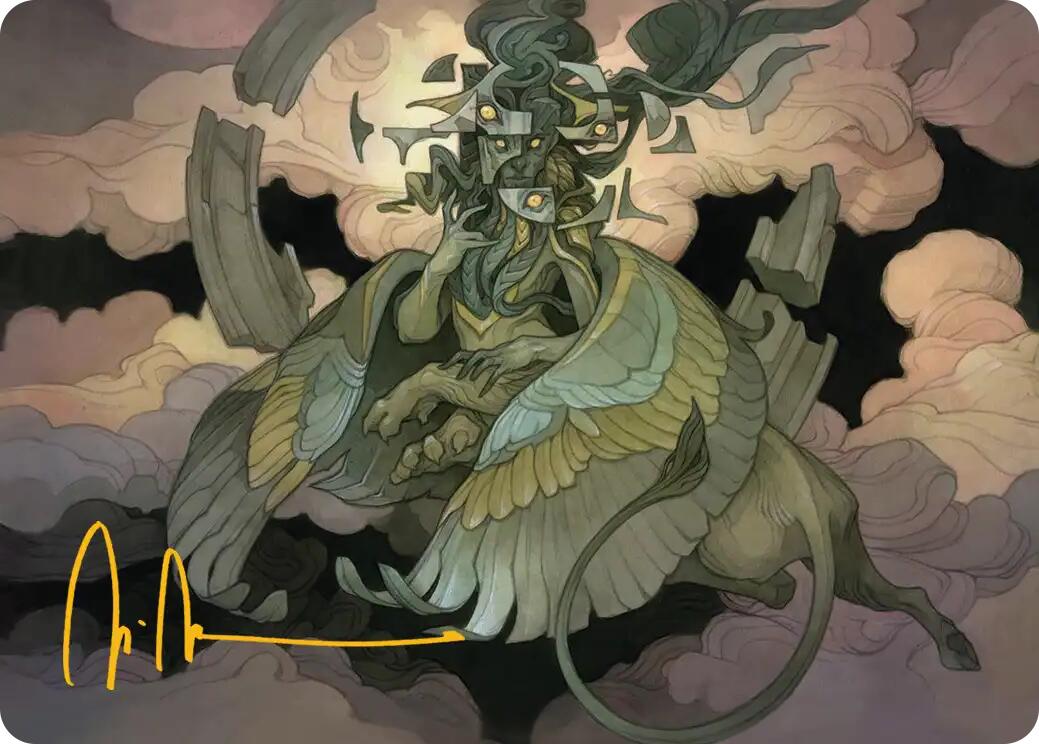 Sphinx of False Conclusions Art Card (Gold-Stamped Signature) [Reality Fracture Art Series] | Exor Games Summserside