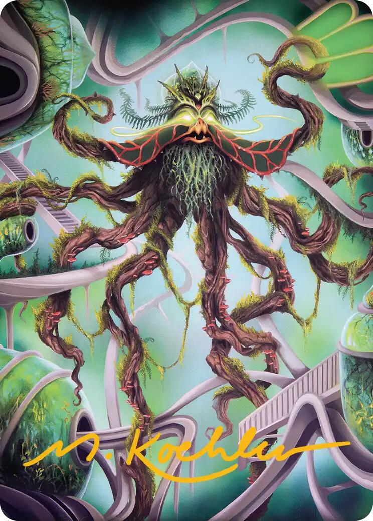Verdant Kraken Art Card (Gold-Stamped Signature) [Reality Fracture Art Series] | Exor Games Summserside