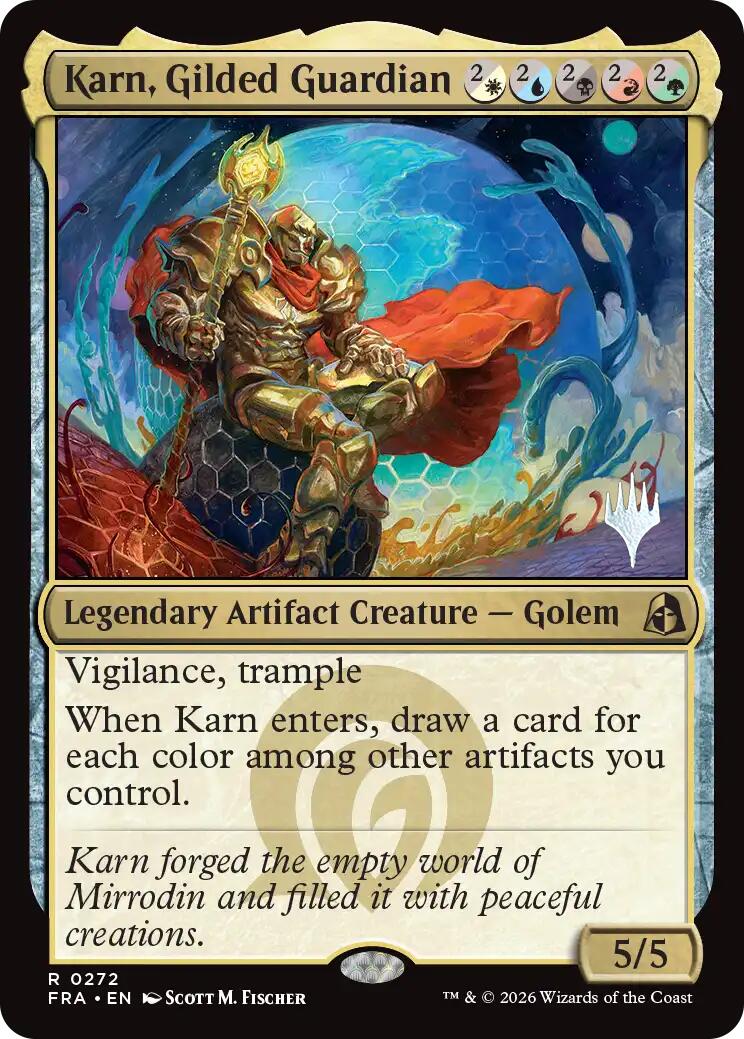 Karn, Gilded Guardian [Reality Fracture Promos] | Exor Games Summserside