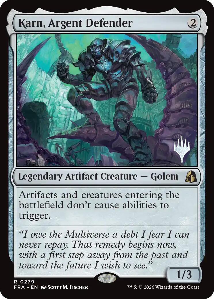 Karn, Argent Defender [Reality Fracture Promos] | Exor Games Summserside