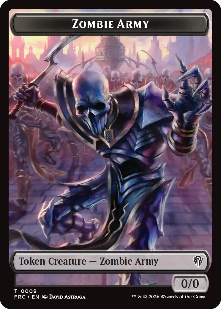 Zombie Army // Goblin Double-Sided Token [Reality Fracture Commander Tokens] | Exor Games Summserside