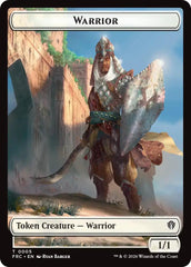 Warrior // Shark Double-Sided Token [Reality Fracture Commander Tokens] | Exor Games Summserside