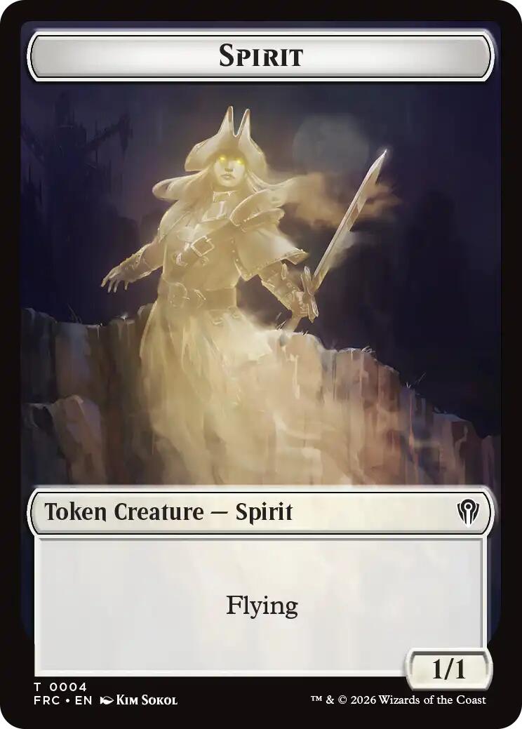 Spirit // Jace Double-Sided Token [Reality Fracture Commander Tokens] | Exor Games Summserside