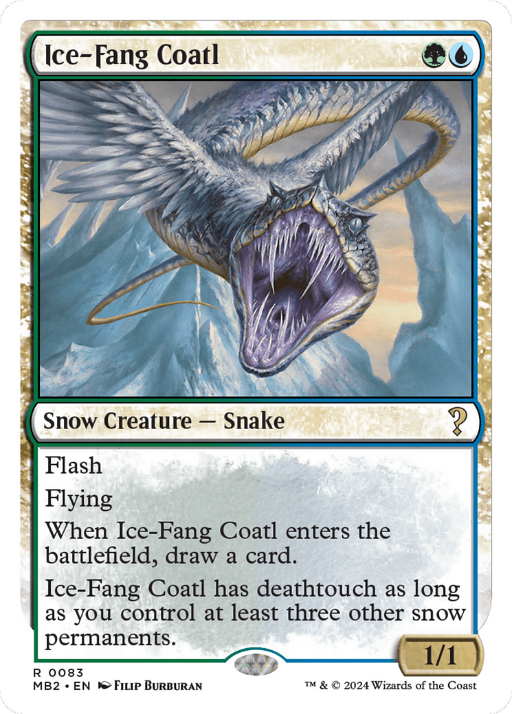 Ice-Fang Coatl (White Border) [Mystery Booster 2] | Exor Games Summserside