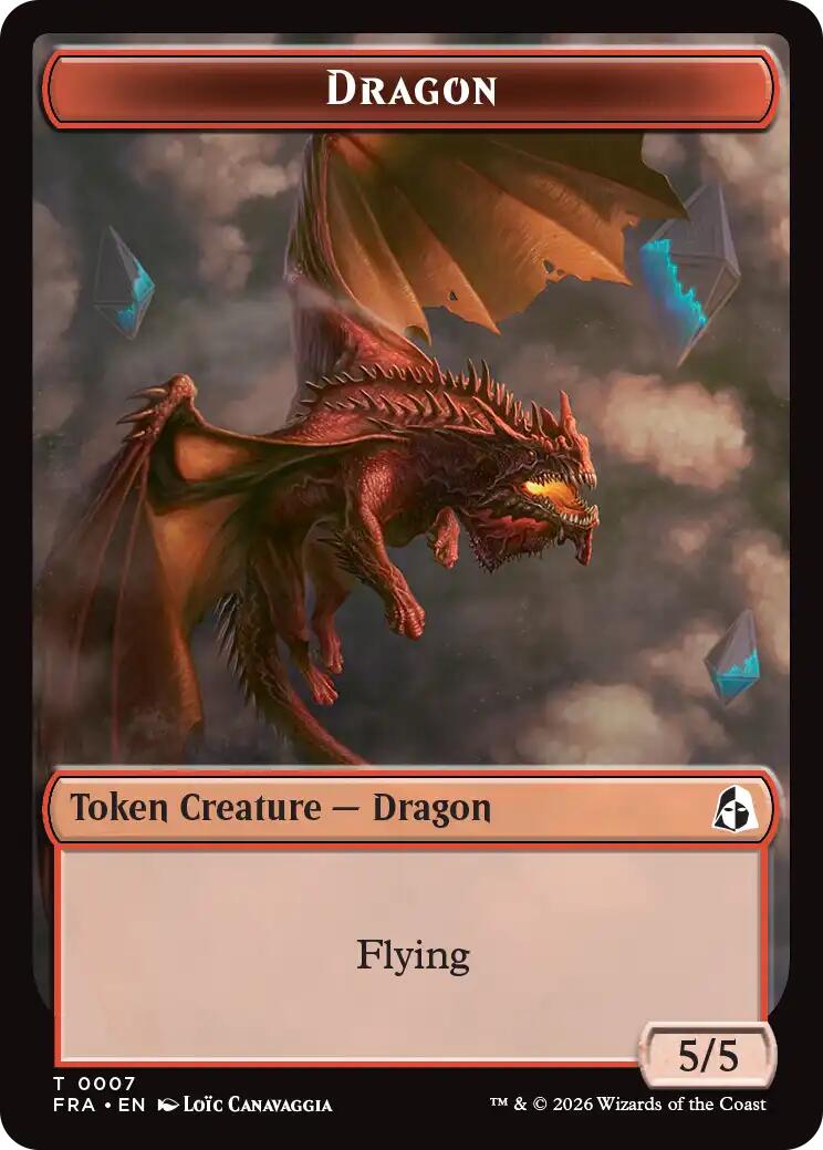 Dragon // Treasure Double-Sided Token [Reality Fracture Tokens] | Exor Games Summserside