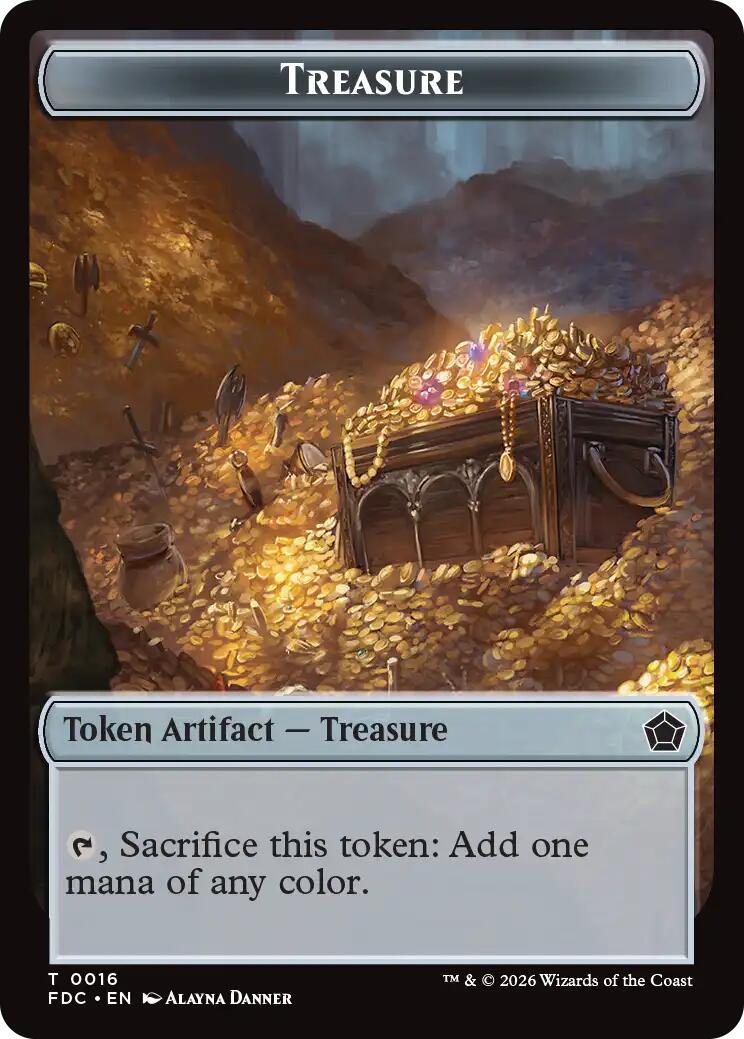 Treasure // The Monarch Double-Sided Token [Foundations Commander Tokens] | Exor Games Summserside