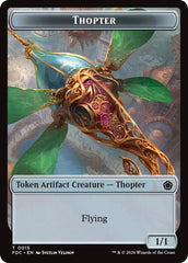 Thopter // Phyrexian Germ Double-Sided Token [Foundations Commander Tokens] | Exor Games Summserside